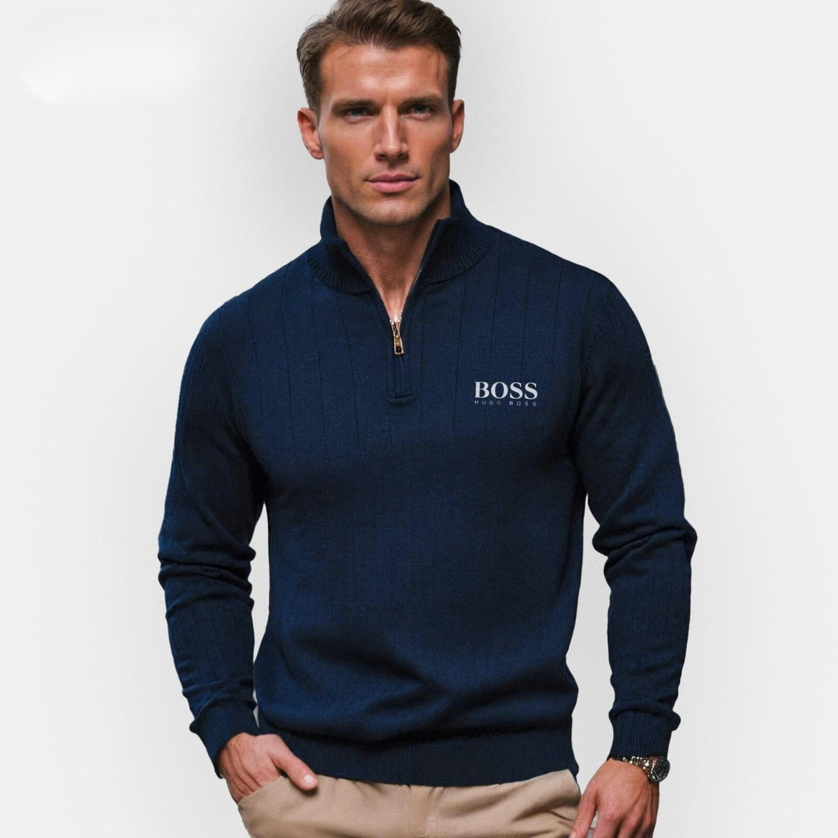 Pull Zippé Col Montant