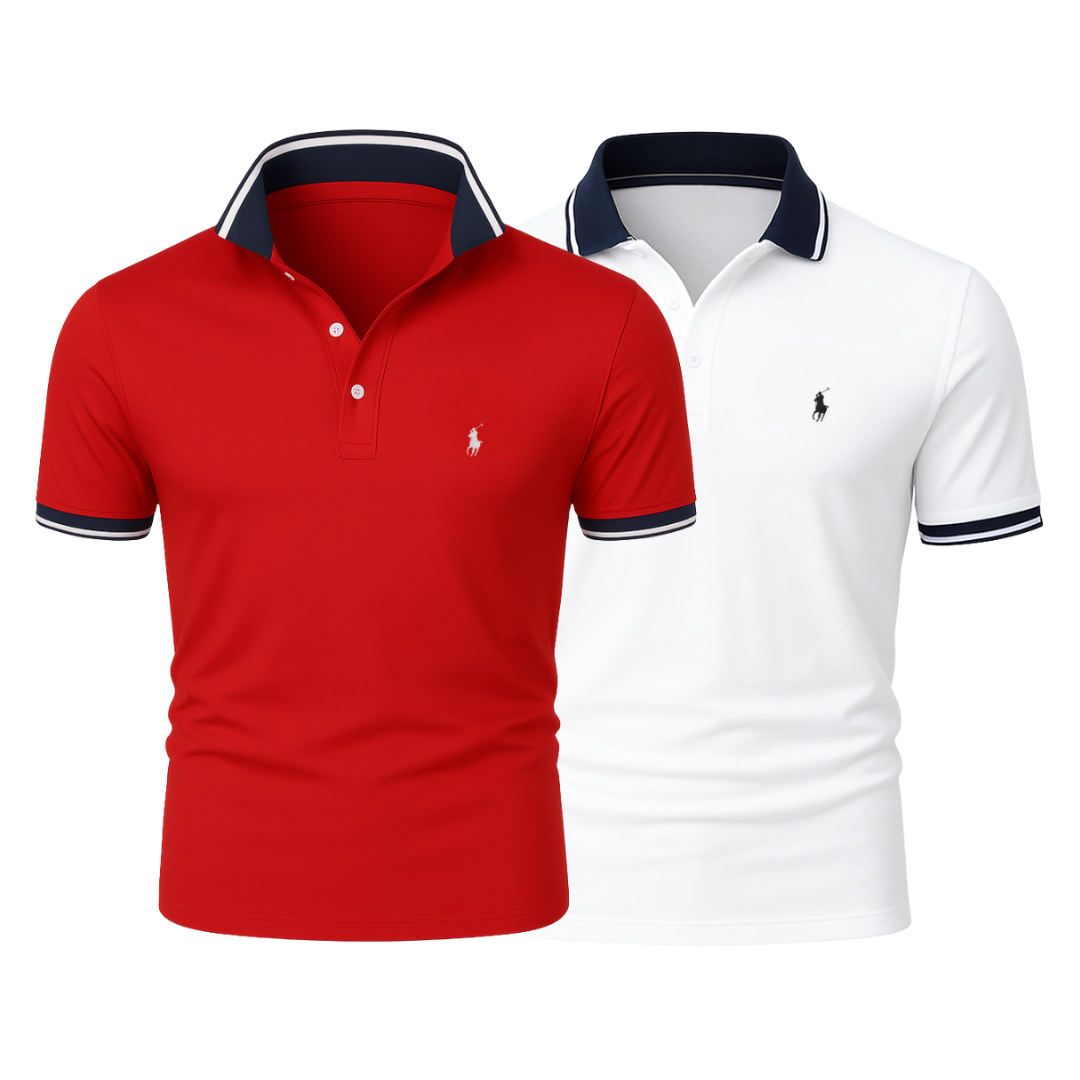 Pack 2 Polos Blanc + Rouge