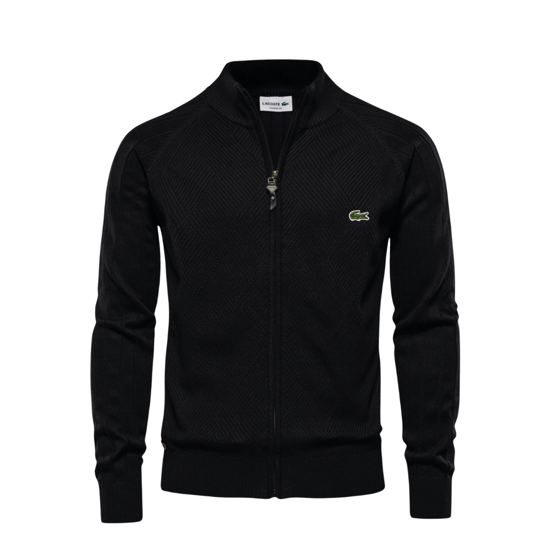 Pull Homme Col Zippé Texturé