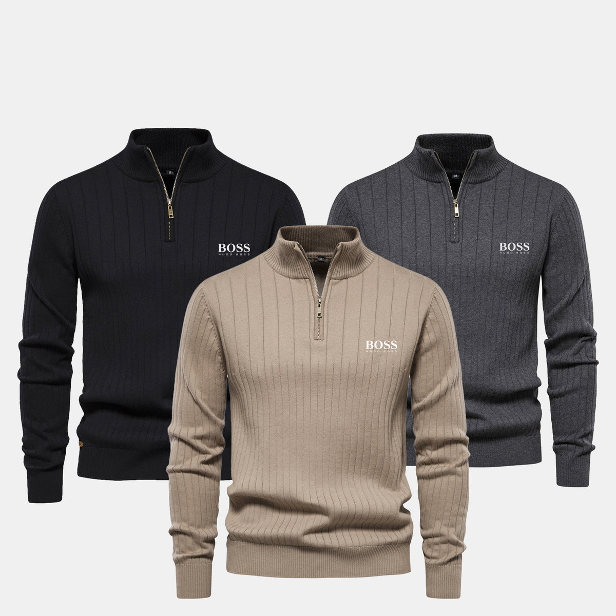 Pull Zippé Col Montant