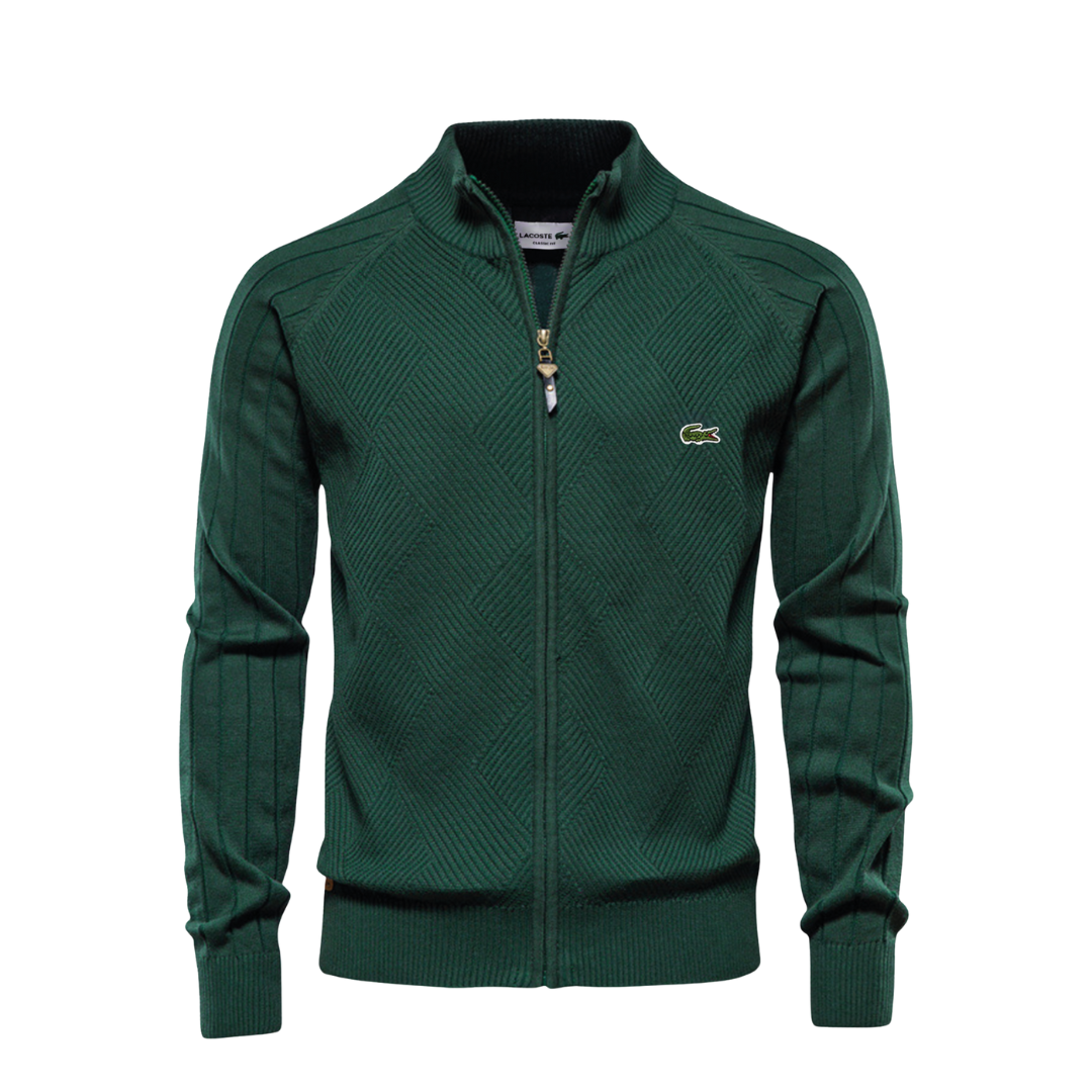 Pull Homme Col Zippé Texturé