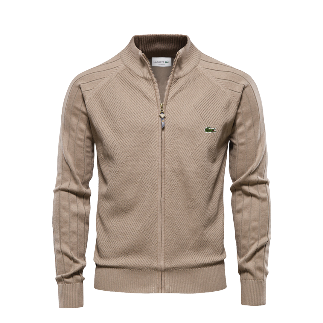 Pull Homme Col Zippé Texturé