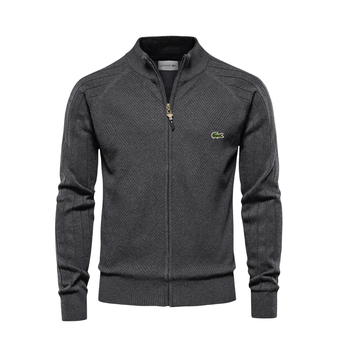Pull Homme Col Zippé Texturé