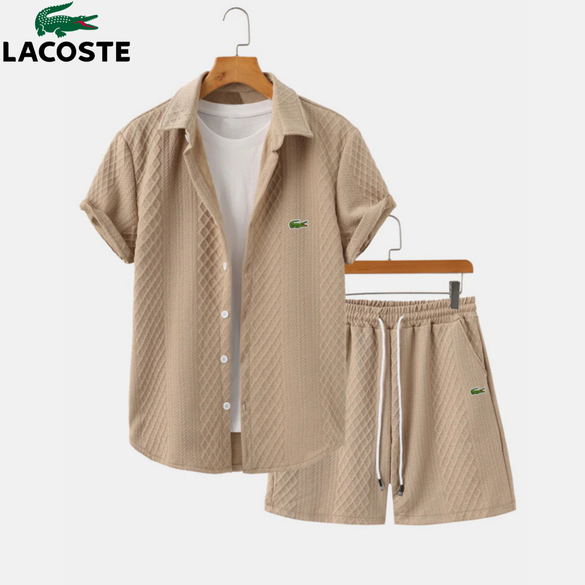 Ensemble Chemise & Short Homme Maille Losanges