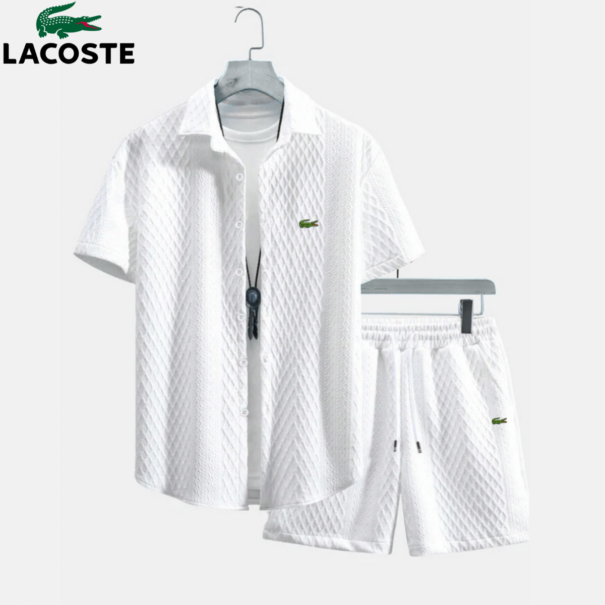 Ensemble Chemise & Short Homme Maille Losanges