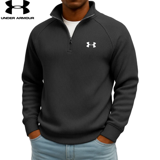 UM- Sweatshirt Quarter-Zip Côtelé