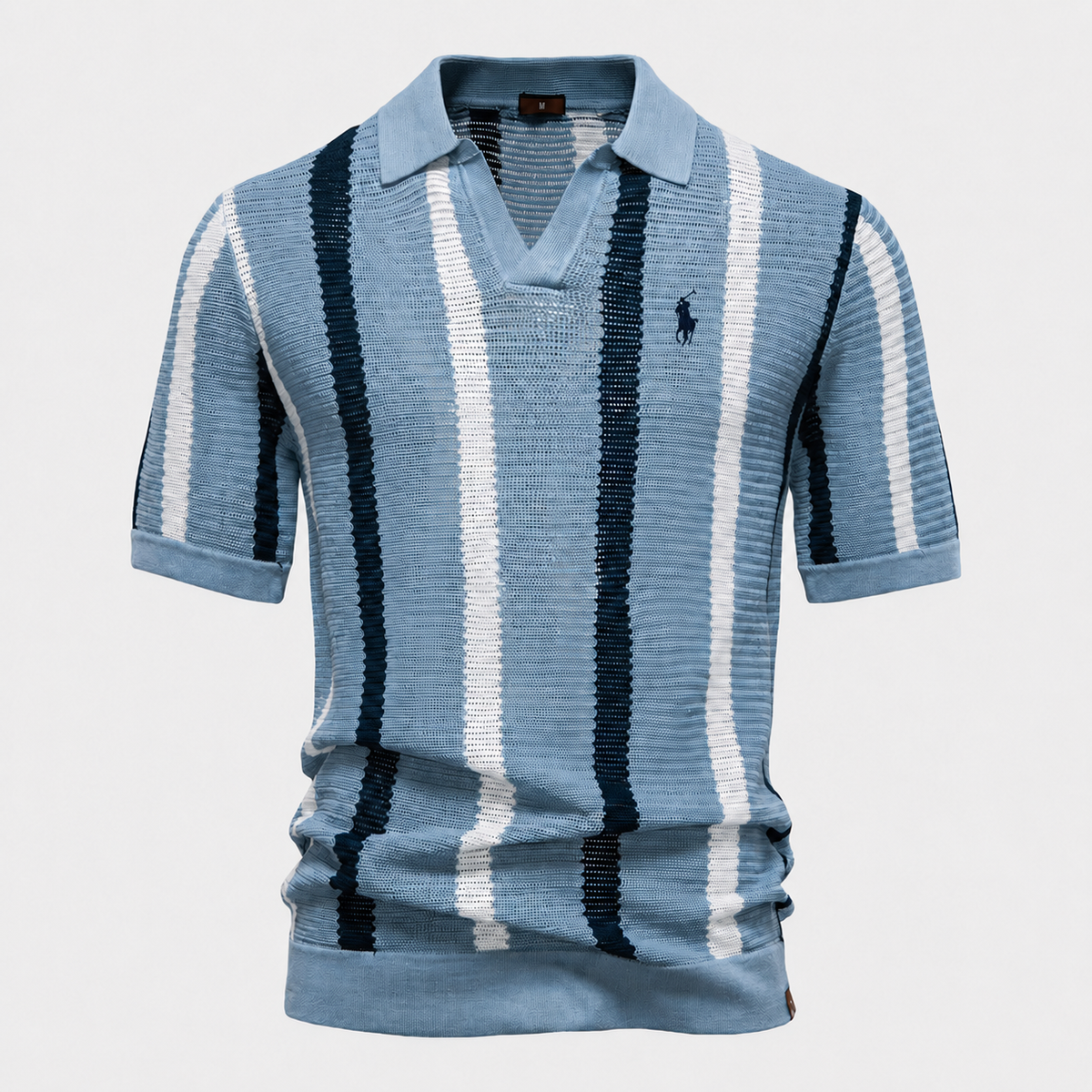 Polo RL™ en Maille Rayée Rétro