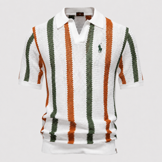 Polo RL™ en Maille Rayée Rétro
