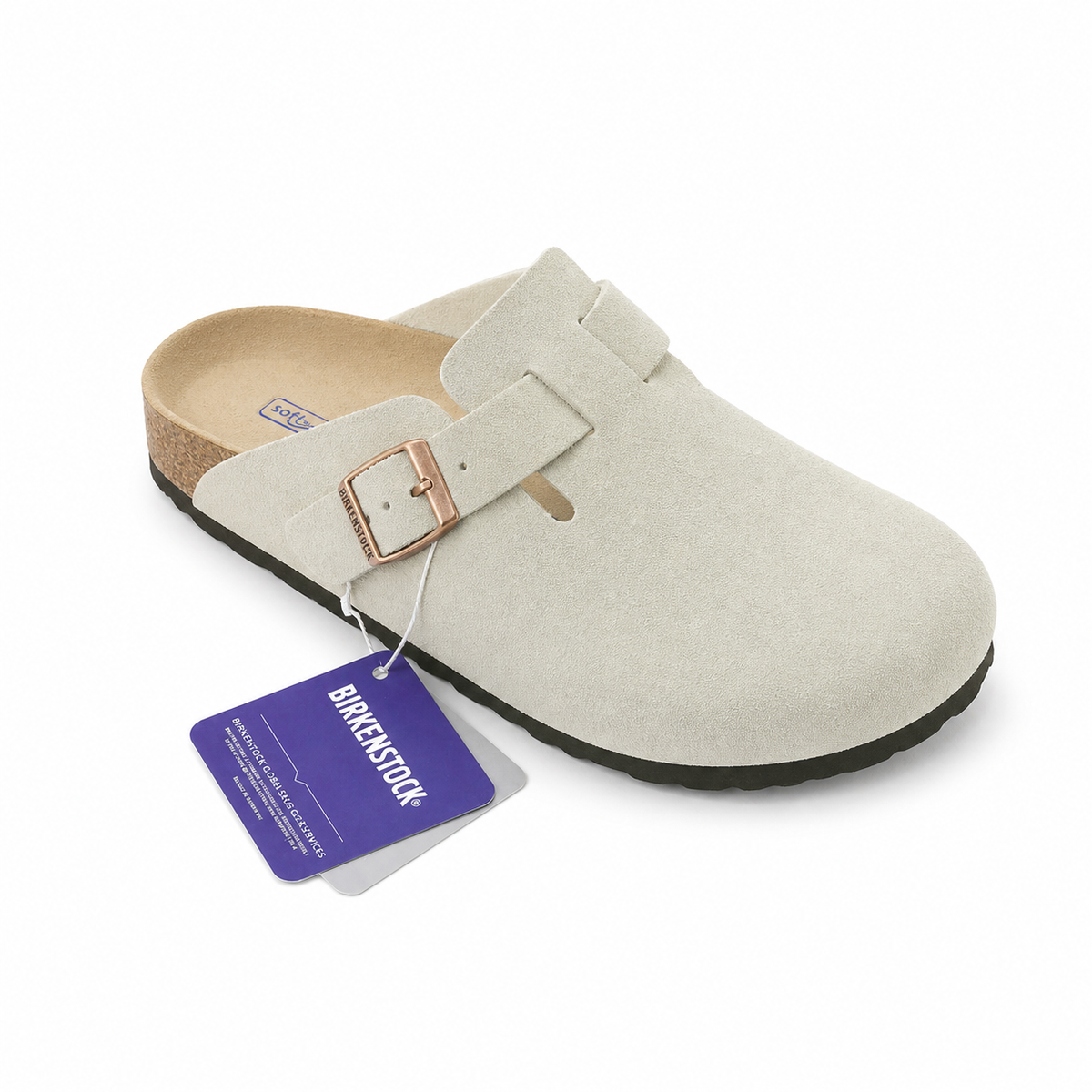 Birkenstock Boston Classic Sabots en Daim Taupe