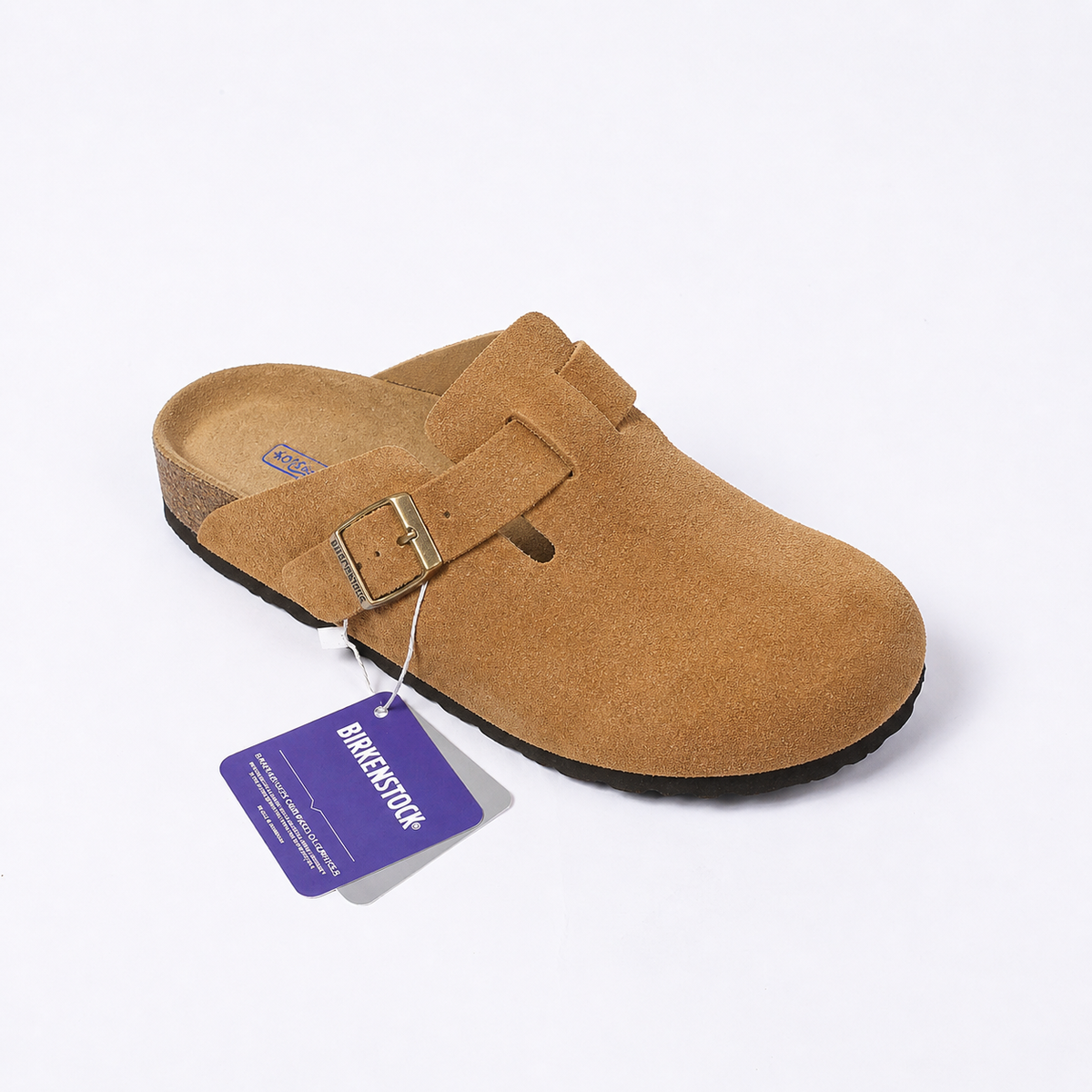 Birkenstock Boston Classic Sabots en Daim Taupe