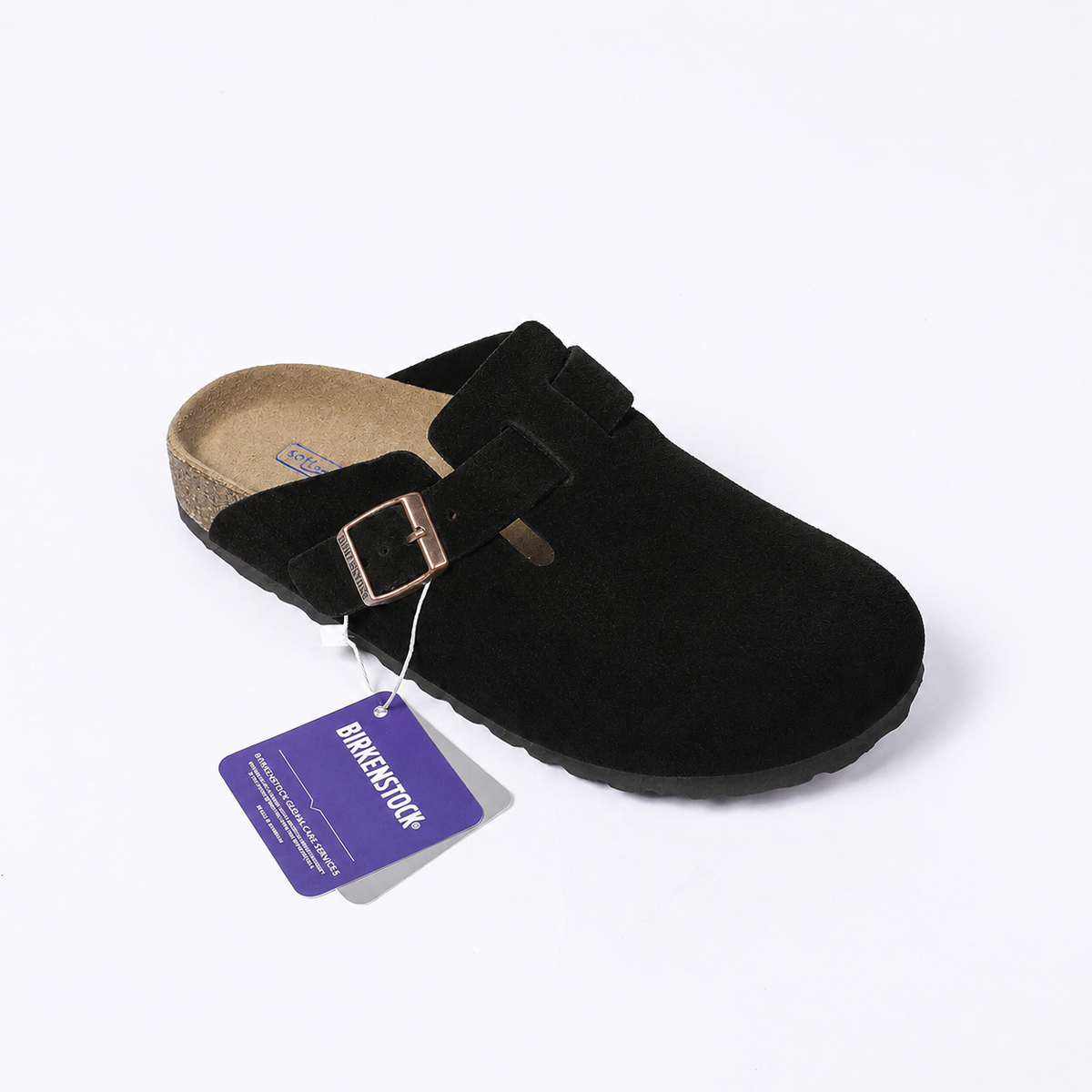 Birkenstock Boston Classic Sabots en Daim Taupe
