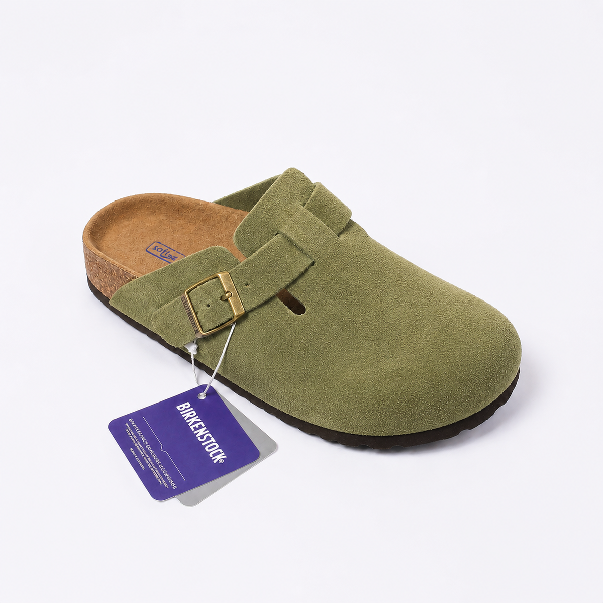 Birkenstock Boston Classic Sabots en Daim Taupe