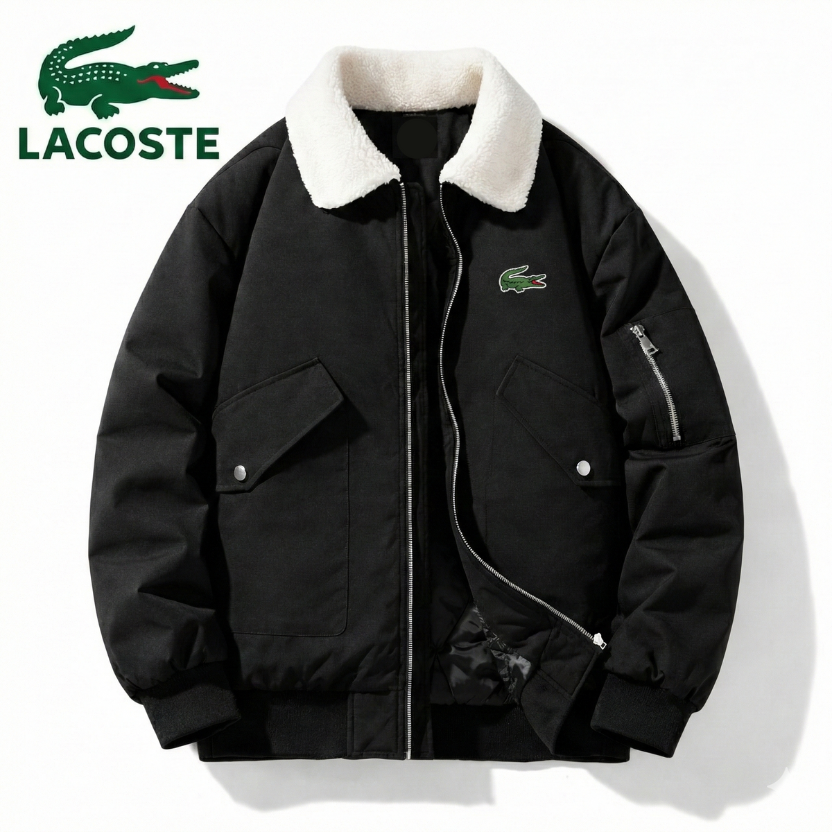 Veste d’hiver haut de gamme avec col en fourrure