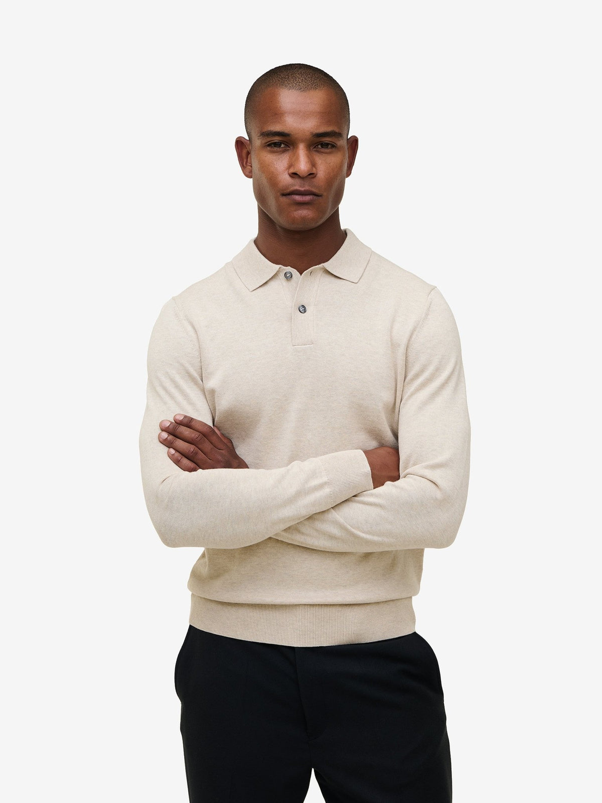Harvey Cotton-Silk Knit – Moonbeam Sand - Roviane