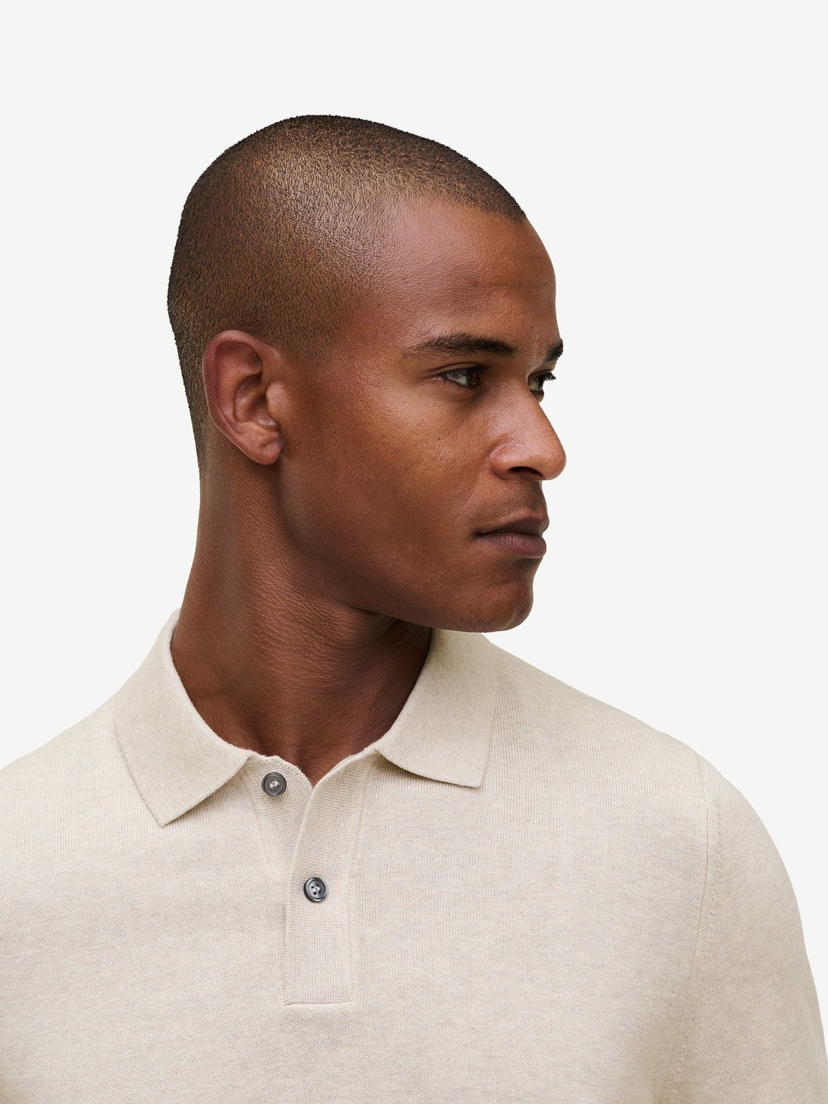 Harvey Cotton-Silk Knit – Moonbeam Sand - Roviane