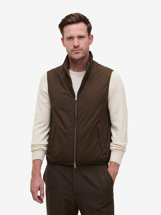 Scott Water-Repellent Vest – Dark Brown - Roviane