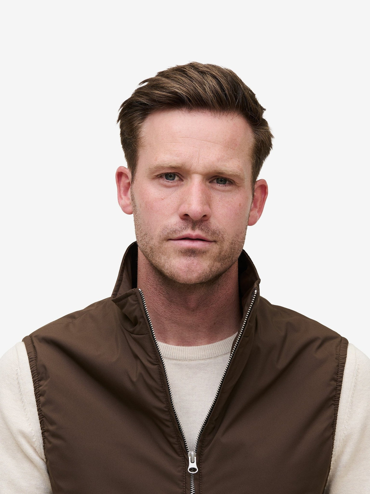 Scott Water-Repellent Vest – Dark Brown - Roviane
