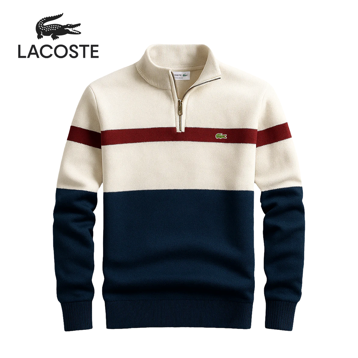 Quart-zip LC Heritage à rayures