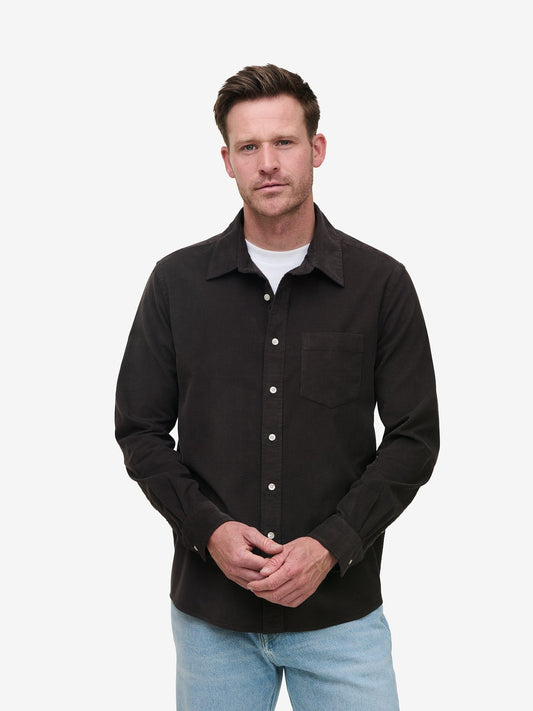 Brookvale Corduroy Shirt – Dark Brown - Roviane