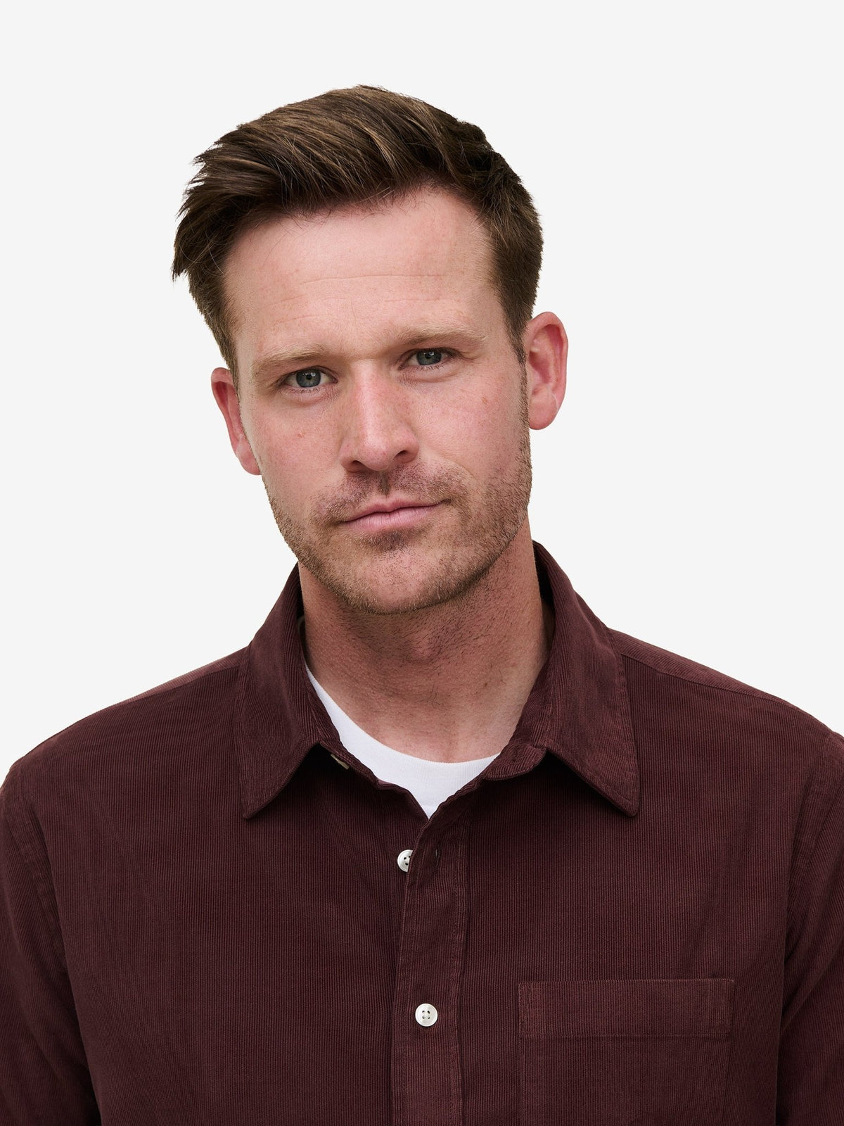 Brookvale Corduroy Shirt – Dark Mauve - Roviane