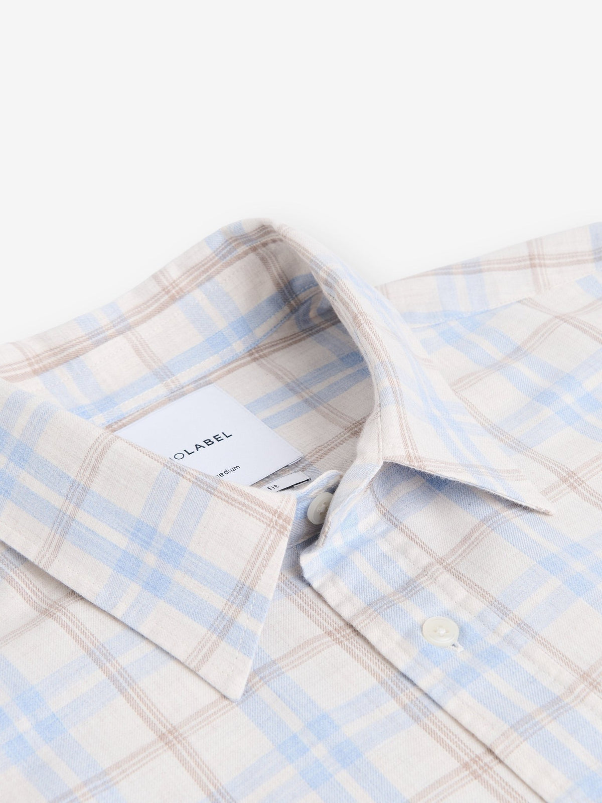 Brookvale Cotton Check Shirt – Off White - Roviane