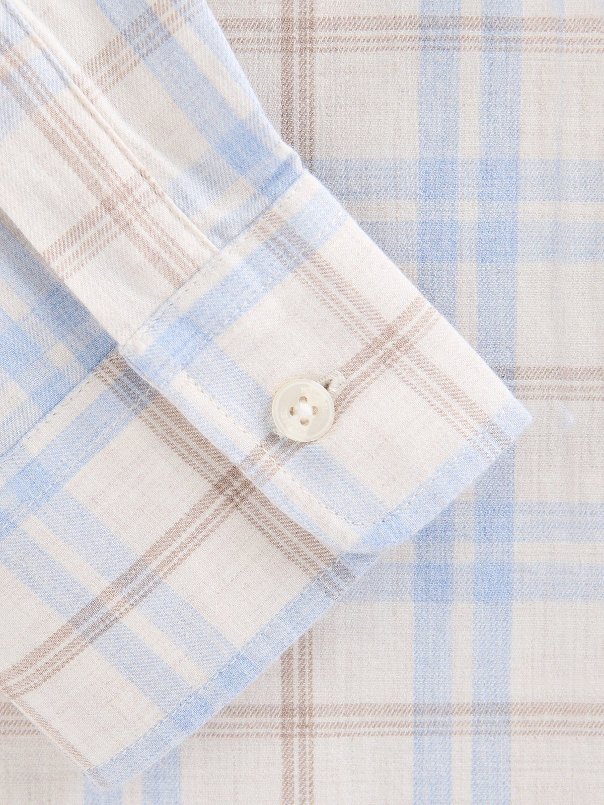 Brookvale Cotton Check Shirt – Off White - Roviane