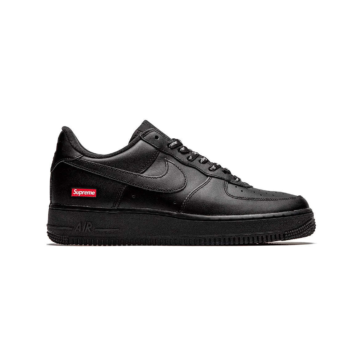 NK Air Force 1 Low x Supreme Black, Baskets Basses Unisexe Cuir