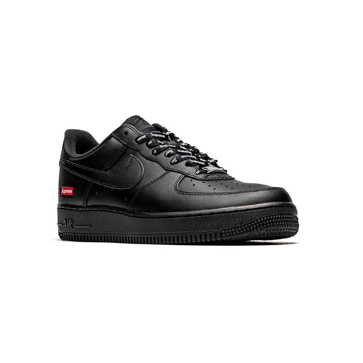 NK Air Force 1 Low x Supreme Black, Baskets Basses Unisexe Cuir