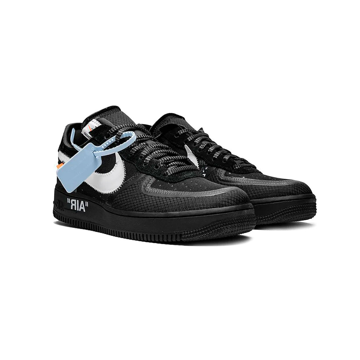 NK Air Force 1 Low X Off-White Black, Baskets Basses Unisexe Daim