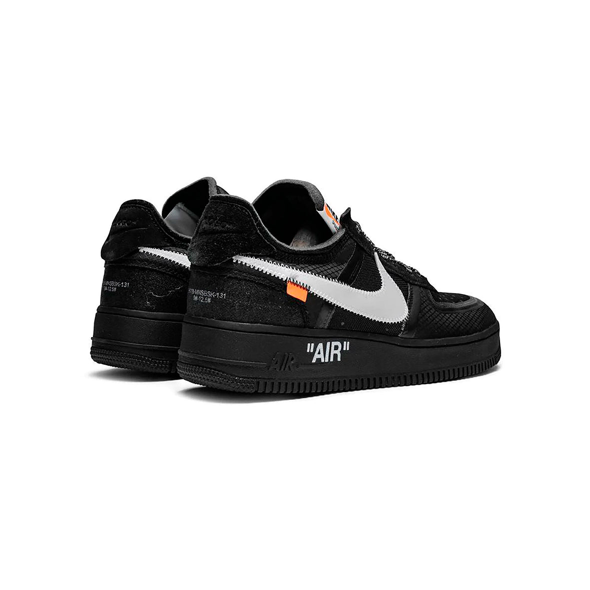 NK Air Force 1 Low X Off-White Black, Baskets Basses Unisexe Daim