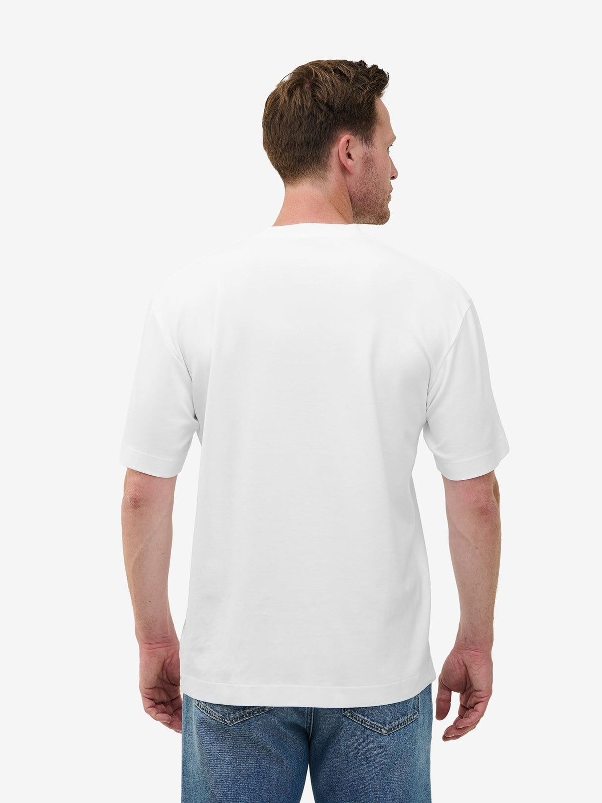 Moon Interlock Cotton T-Shirt – White - Roviane