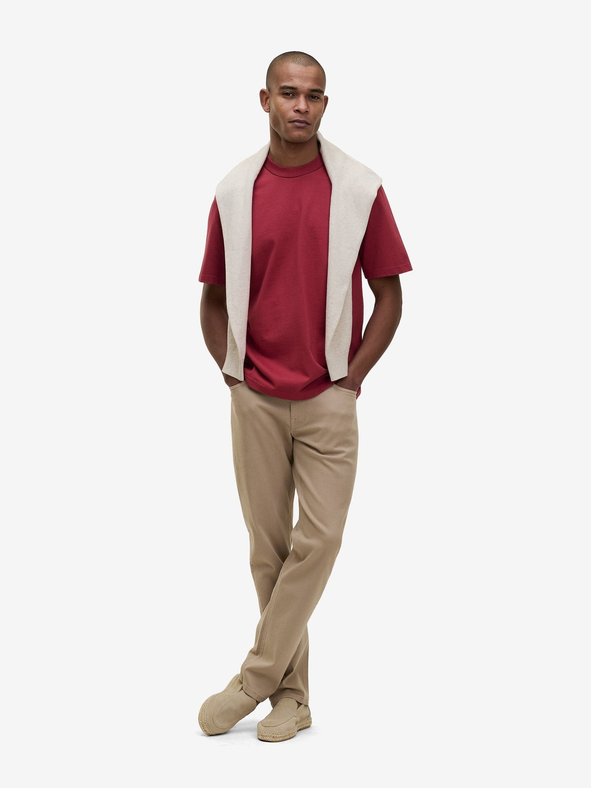 Moon Heavyweight T-Shirt – Brick Red - Roviane