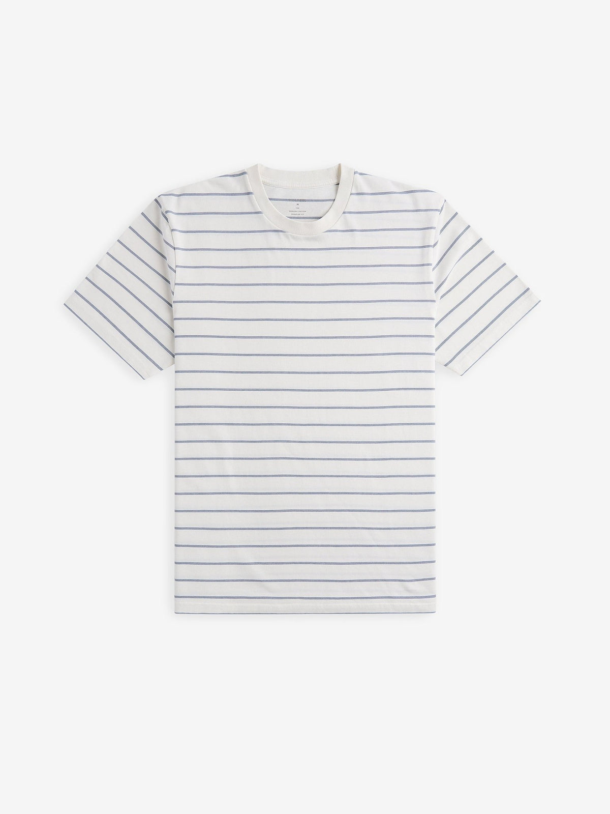 Midweight Striped T-Shirt – Flintstone Blue - Roviane