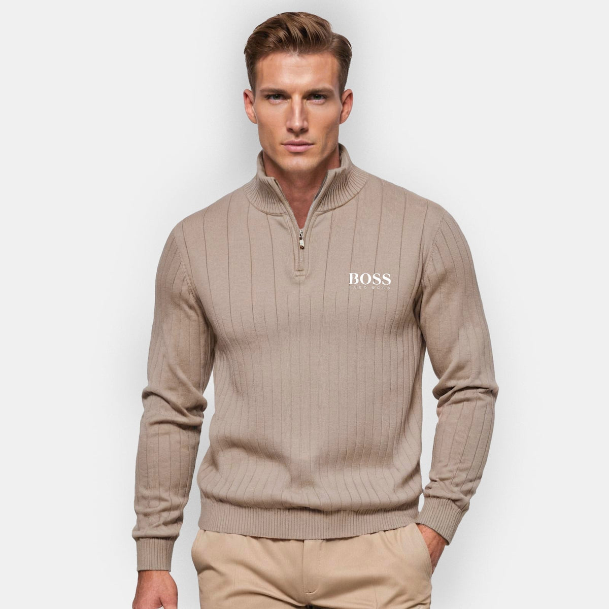 Pull Zippé Col Montant