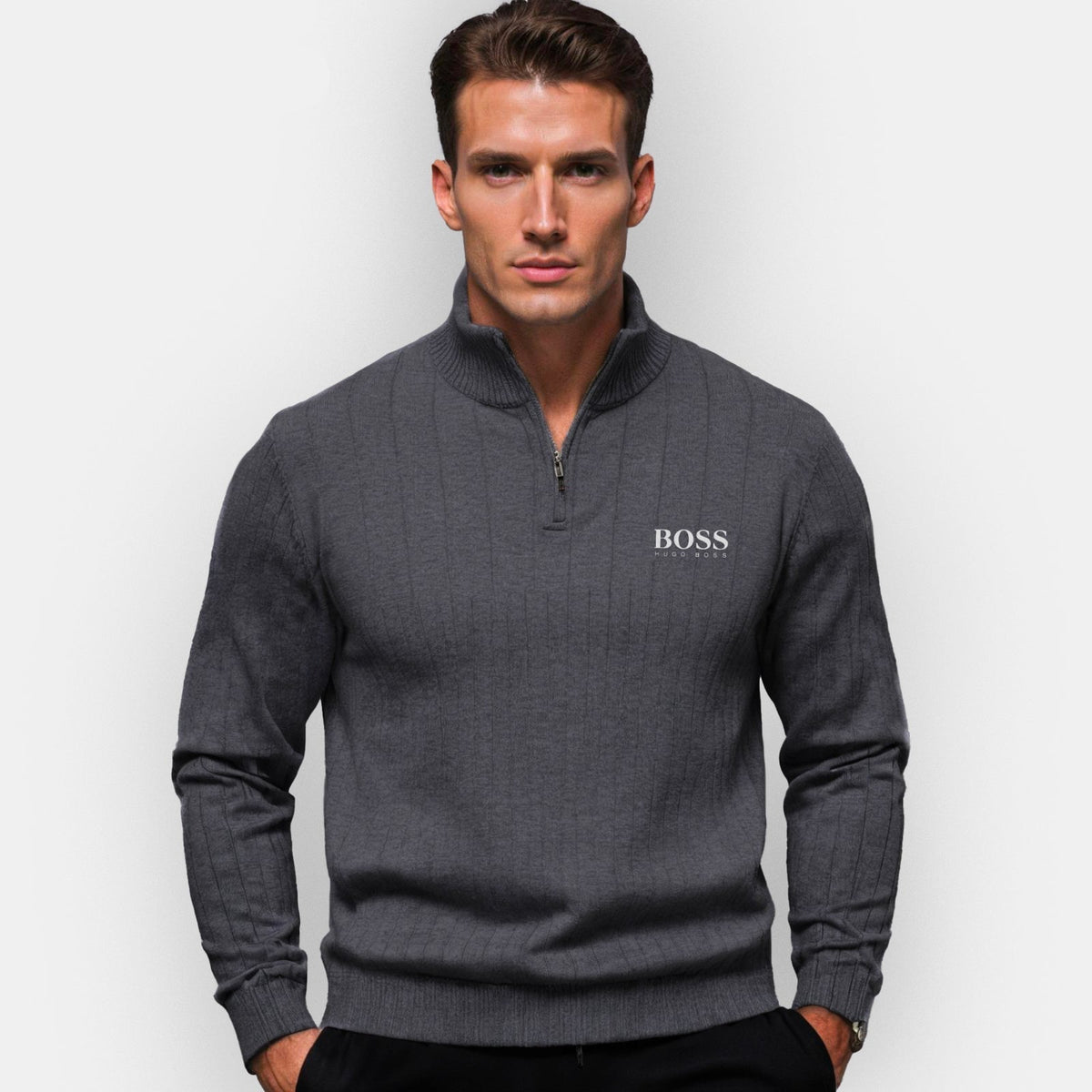Pull Zippé Col Montant