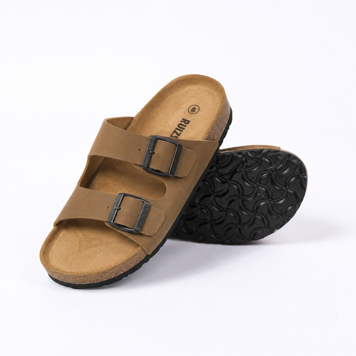 Birkenstock Boston Classic Sandals en Daim Taupe