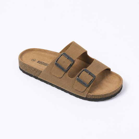 Birkenstock Boston Classic Sandals en Daim Taupe