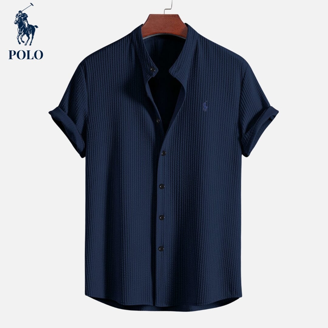 Polo Col Montant Hampton Bleu Marine