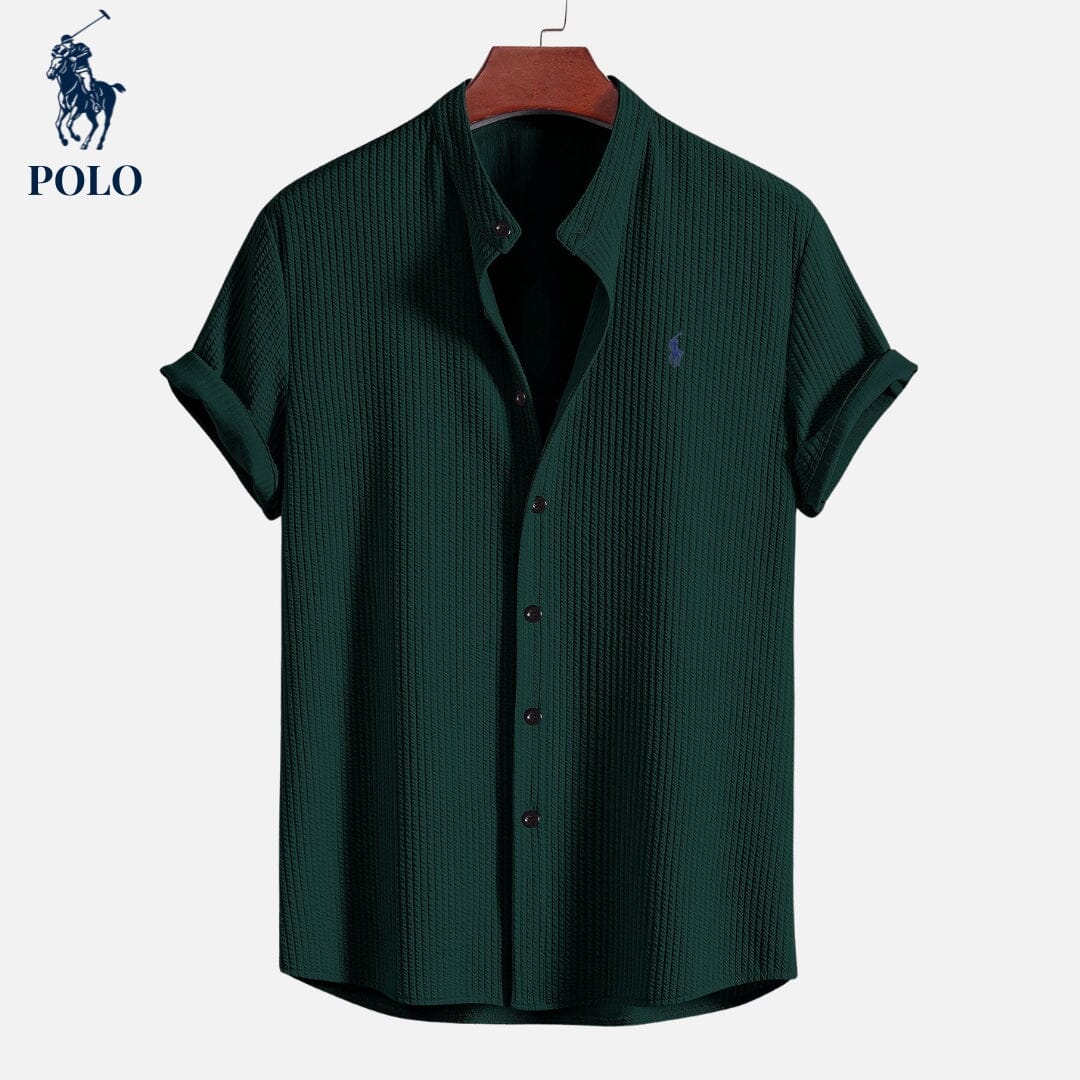 Polo Col Montant Hampton Vert Foncé