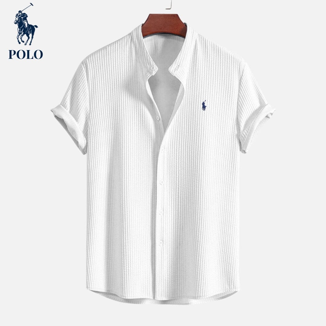Polo Col Montant Hampton Blanc