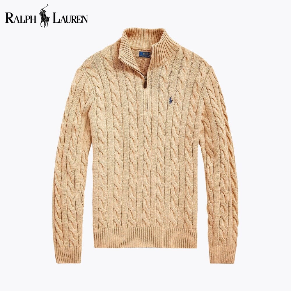 Pull Torsadé Col Zippé Chunky - Roviane