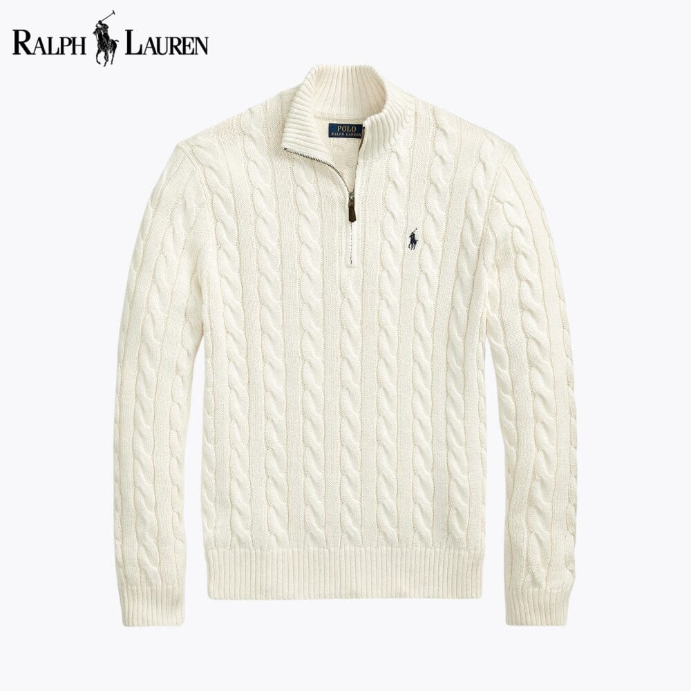 Pull Torsadé Col Zippé Chunky - Roviane